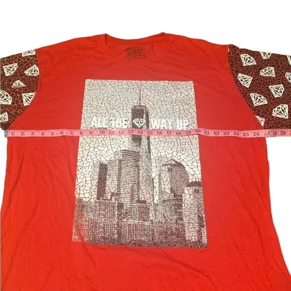 Fresh Laundry Short Sleeve T-Shirt Downtown Diamond Graphic Design Men's 3XL - Picture 5 of 6